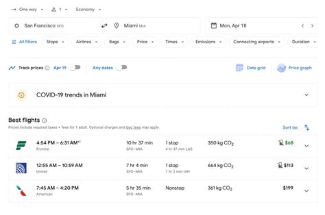 Google Flights offers features to help you find the best fares for when you want to travel. When you search for flights, Google Flights automatically sorts the results by “Best...